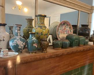Cloisonne & pottery