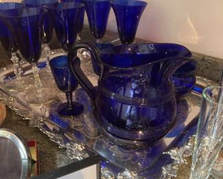 Cobalt blue stemware and other cobalt glass