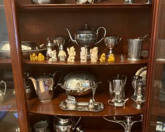 Large Collection of silver-plate items