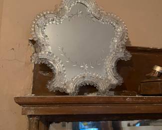 Venetian clear glass framed mirror