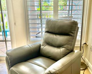 Leather swivel glidder rocker recliner 