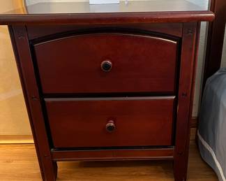 Bassett two drawer nightstand