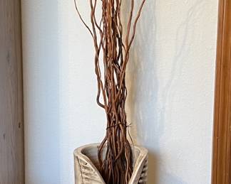 Tall pottery floor vase