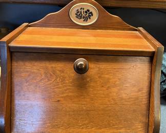 Folk Art wooden bread box