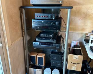 Electronics; Record Player, Receiver, VHS player, CD Player, Speakers, Microphones, etc.