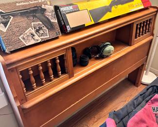 Bebe Guns, Camera Lenses, Headset, Full Wood Headboard