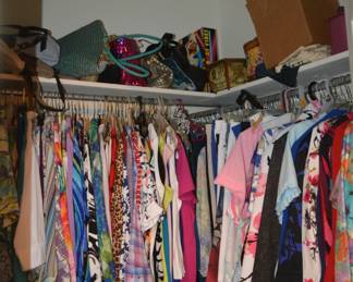 closet full of clothing and accessories