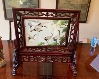 #3	Asian Hand-made Double Sided Silk Embroidery Screen (as is)	 $60.00 

