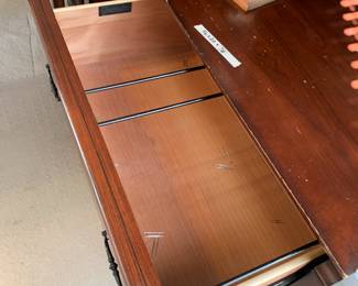 #5	Golden Oak Furn. - Desk Unit - Left Piece has keyboard pull-out w/2 wood shelves & 2 doors (has open partial Back) - Side - 32x20.5x31-78    	 $175.00 
#6	Golden Oak Furn. - Desk Unit - Right Piece has two file drawers w/2 wood shelves & 2 doors - Side - 32x20.5x31-78    	 $175.00 
#7	Golden Oak Furn. - Center Unit w/Writing Desk - (has 2 sided Drawers w/drop-down keyboard) Center has 2 wood doors & 2 open Spaces	 $175.00 
