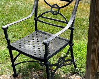 Woodard lattice design arm chair