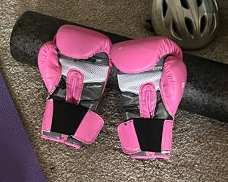 Pink boxing gloves
