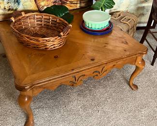 Square oak coffee table