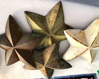 Cast iron stars, set of 4