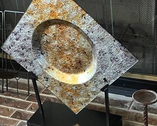 Large metal art with stand