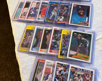A sampling of the baseball cards. Fleer and Topps 80’s, 90-91, some DonRuss
