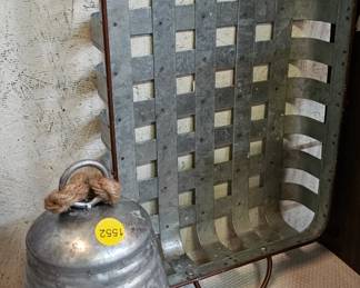 GALVANIZED BELL AND TRAY
