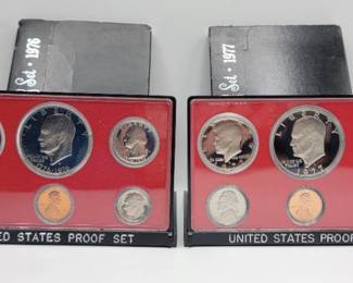 1976 & 1977 US Proof Coin Sets