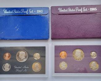 1983 & 1985 US Proof Coin Sets