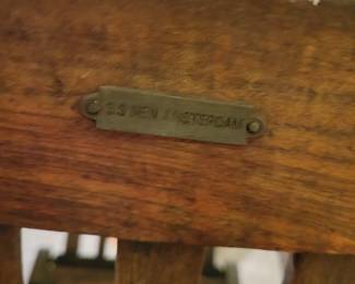 Antique USS New Amsterdam Deck Chair