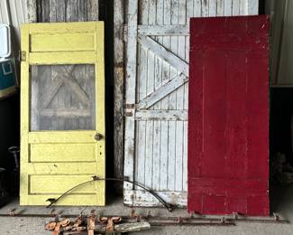Vintage barn doors with hardware