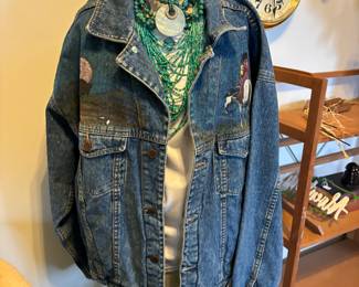 Brighton Blues Denim Jacket hand painted Native American scene $95 now $47.50