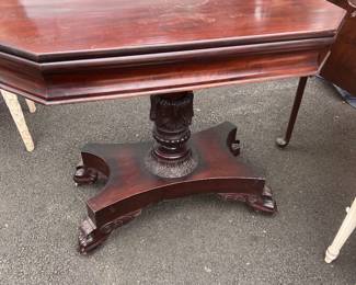 Antique flip top table