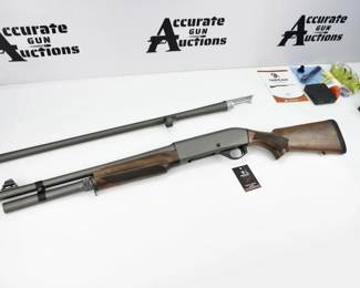 Make: Saricam
Model: SS-2
Caliber: 12 GA
Action: Semi
Barrel: 18.5
Bore: Minty
Serial # 694-H23YT-6024
Condition: Excellent
Buy one, get one free? That is almost the case with this shotgun. Ready for the woods or the range; this new in the box Saricam SS-2 is decked out in a beautiful camo finish outfitted with a stainless receiver and 18" barrel. It also has a blued 28" included in the box that can easily be interchanged based on application. This tube-fed semi-auto shotgun features a 18.5” barrel, adjustable front sight, and a trigger guard safety. As with all Saricam shotguns, this firearm comes with eyes and ears and a 1 year manufacturers warranty.