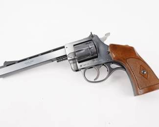 Make: H&R Inc
Model: 939
Caliber: .22 cal
Action: DA
Barrel: 6
Bore: Shiny
Serial # AL22709
Condition: Excellent
This H&R Revolver model 939 is Dated to 1973. This Revolver features a 6 inch barrel chambered for 22 CAL and Raised thumb grips. This REvolver is in excellent condition showing normal signs of use and wear.