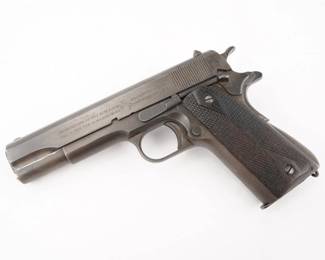 Make: Colt
Model: 1911 US ARMY
Caliber: 45
Action: Semi
Barrel: 5
Bore: Bright
Serial # 14754665
Condition: Very Good
The .45 caliber Colt Model 1911 pistol was an official U.S. military sidearm from 1911 until 1986. Close to 70,000 were manufactured before the U.S. entered World War I. This pistol has a bright bore and is in very good condition showing normal signs of use and wear. 