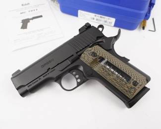 Make: Girsan
Model: MC 1911 SC
Caliber: 45ACP
Action: Semi
Barrel: 3.25
Bore: Shiny
Serial # T6368-22BF00709
Condition: Excellent
Your concealable 1911 is here with the Girsan MC1911 SC Ultimate compact pistol. Chambered in .45 ACP and featuring a 3.25” barrel, this compact 1911 is in excellent condition. The firearm shows minimal signs of use and wear and is sold with its factory case. 