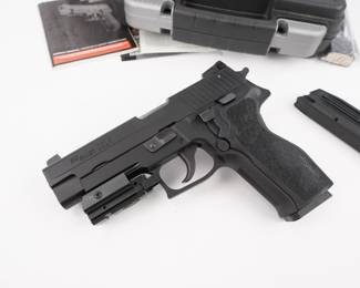 Make: Sig Sauer
Model: P226
Caliber: .22 LR
Action: Semi
Barrel: 4.5
Bore: Shiny
Serial # 47A052546
Condition: Excellent
The SIG SAUER P226 set the standard by which all other combat handguns are measured. The iconic P226 served alongside the U.S. Navy SEALs for decades. This pistol is chambered in 22LR and comes with two mags and factory case. 