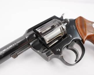 Make: Colt
Model: LAWMAN MKIII
Caliber: 357 MAG CTG
Action: DA
Barrel: 4
Bore: Shiny
Serial # J27547
Condition: Excellent
Colt Lawman MK III, 6 shot 357 magnum revolver, 1970 according to the serial number. The revolver is in blued finish, showing signs of holster use. Colt revolver are thought of as some of the finest revolver ever made. This one has and exposed ejector rod, colt wood stocks. This revolver is sometimes referred to as the trooper. It shows signs of use to include coming in and out of the holster. The revolver appears to function, and lock up tight., The rifling is sharp. 