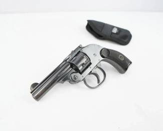 Make: Harrington & Richardson
Model: Top Break
Caliber: 32 S&W CTGE
Action: DA
Barrel: 3.75
Bore: Good
Serial # 275052
Condition: Good
This H&R Top Break Revolver Chambered in 32 S&W Featuring a 4 inch barrel contains . This Revolver is in Good condition showing Holster Wear and normal signs of use and wear. 