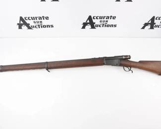 Make: Waffenfabrik Bern
Model: 81
Caliber: 10.4x38
Action: Bolt
Barrel: 33
Bore: Bright
Serial # 224888
Condition: Good
This is the Mauser Model 1881 (M.81) military rifle S/N 222556 shown on the barrel , receiver, bolt, and on the floor of the carrier. There is an "M '' inside a shield stamped into the right side of the forestock, and buttstock. The bluing is still intact and in very good condition. These rifles were made between 1882-1889 for black powder with a 31 in. barrel with bayonet lug. The caliber is thought to be 10.4X38. 