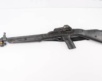 Make: HI-POINT FIREARMS
Model: 995
Caliber: 9MMX19
Action: Semi
Barrel: 18
Bore: Frosty
Serial # E02643
Condition: Good
The Hi-Point carbine is a series of pistol-caliber carbines manufactured by Hi-Point Firearms chambered, for 9×19mm and features a 18 inch barrel with laser sight. NO MAG. This rifle is in good condition showing signs of use and wear.