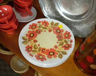 vintage floral melamine