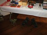 Cast Iron Dog Andirons & Greyhound Dog.