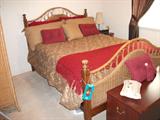 Lexington Wicker & Wood Bed and Cedar Chest.
