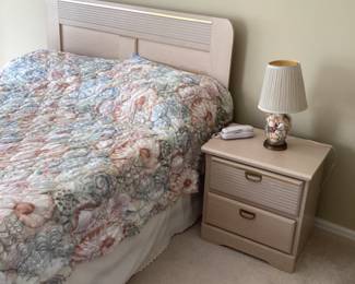 side table & bed head.  Part of bedroom set.