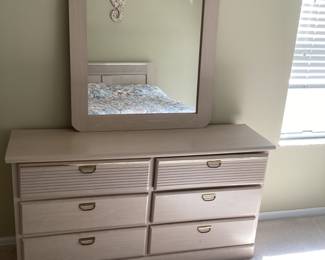 dresser with mirror.  Part of bedroom set.