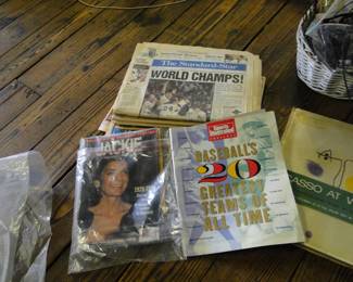 Some old magazines and newspapers