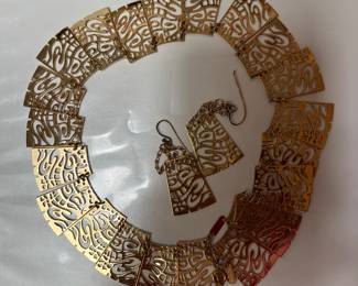 Vintage Mary Ann Schin necklace and earrings