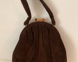 Vintage Doran brown suede handbag