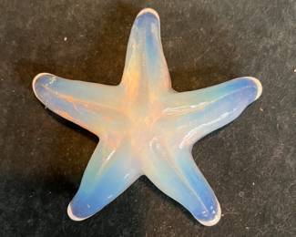Iridescent glass starfish