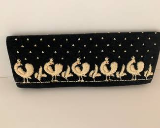 Vintage velvet and beaded clutch