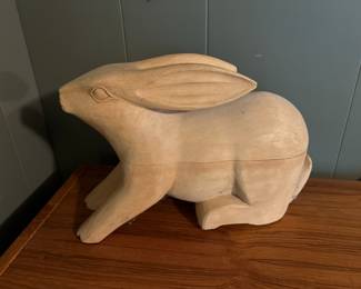Wooden carved bunny