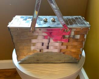 Dorsey Rex woven metal handbag