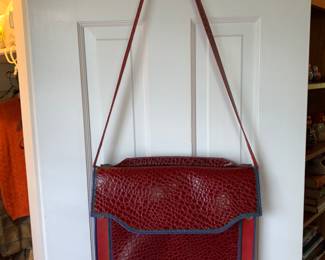 Vintage Ruby Firecat Tucson leather bag