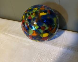 Multi colored glass ball