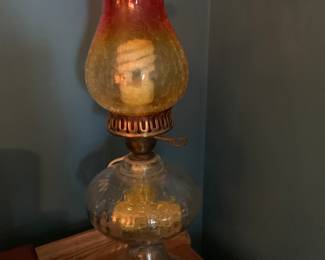 Oil lamp converted to electric